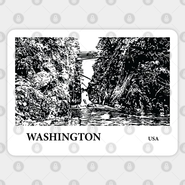 Washington USA Sticker by Lakeric